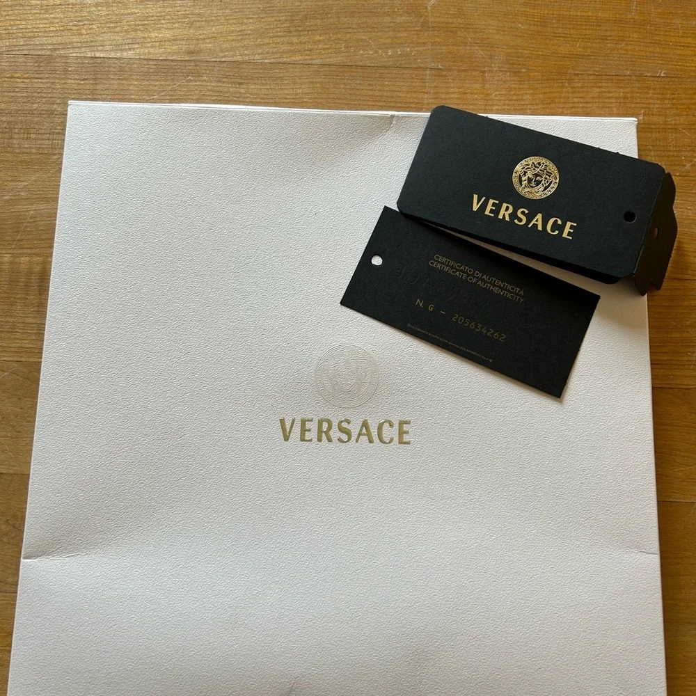 Versace Vintage ‘08 Pink Handbag Silk Scarf - 34 inches w/ certificate NIB/NWT